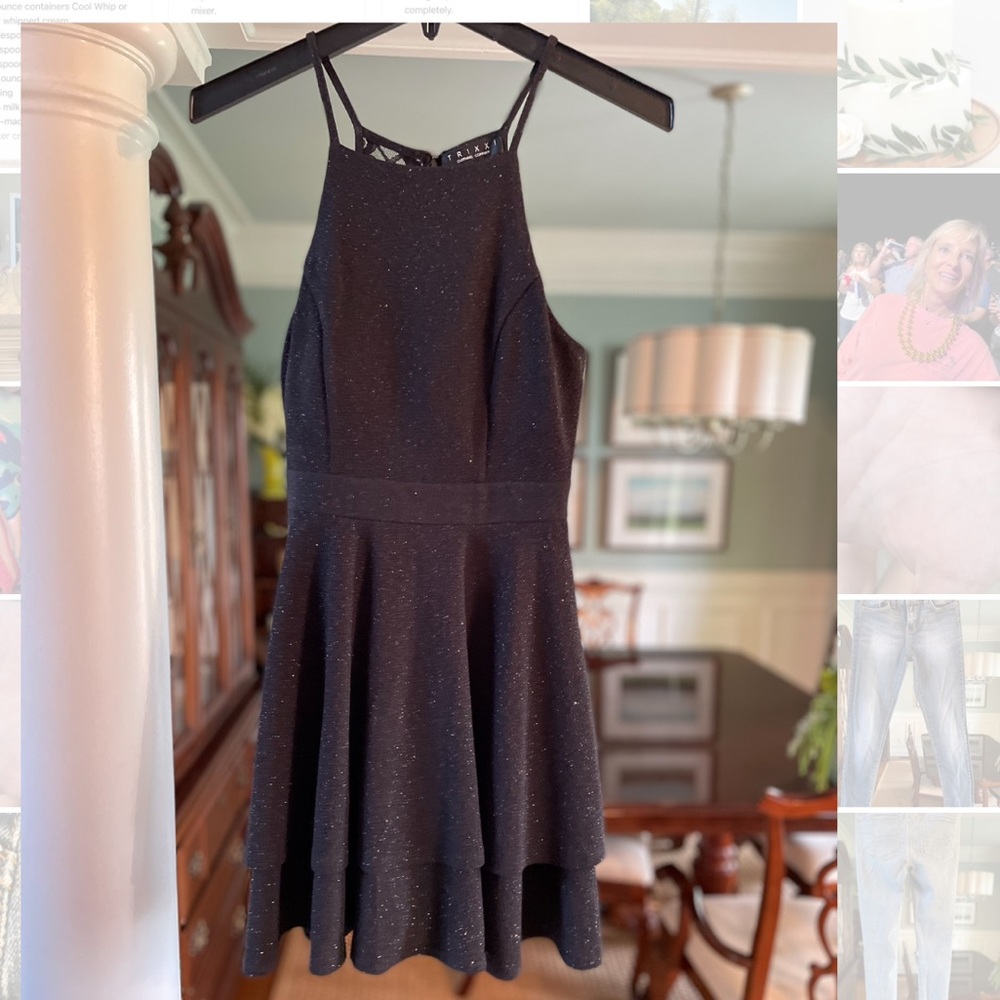 Adorable Black glitter dress worn once
